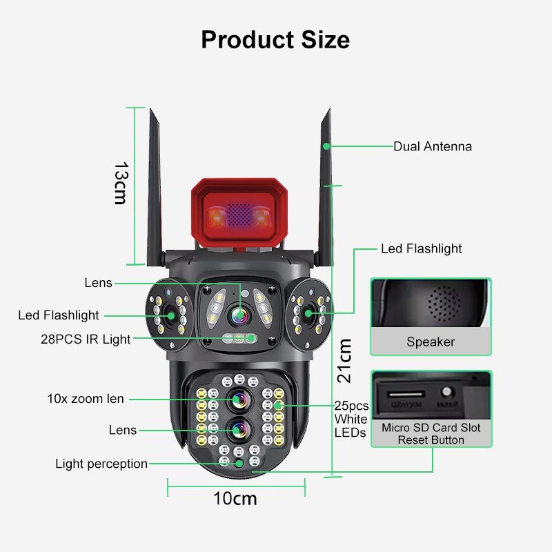 Outdoor security camera app control
