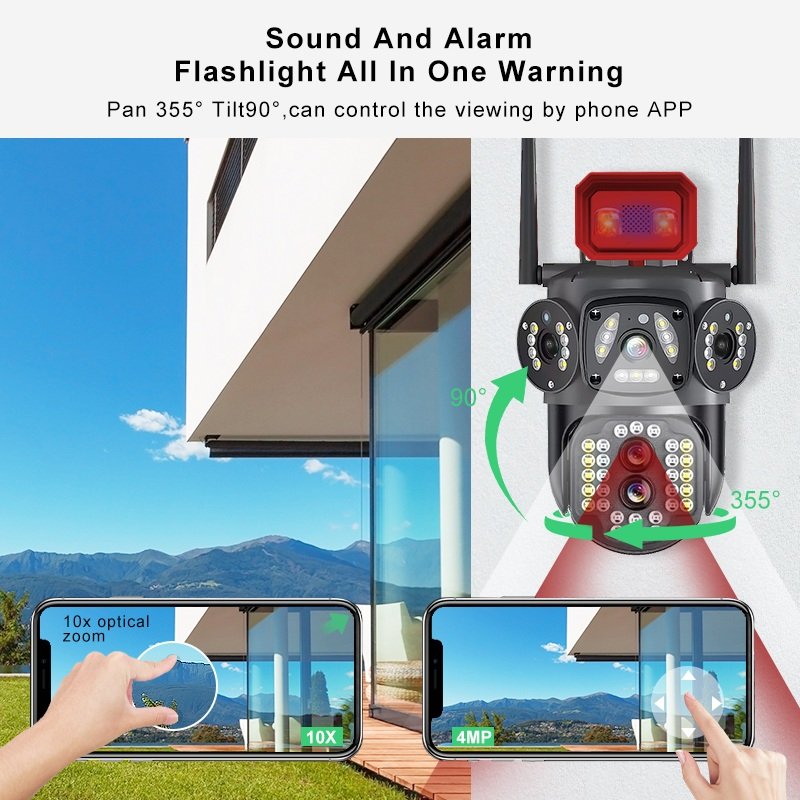 Outdoor 4MP camera zoom function