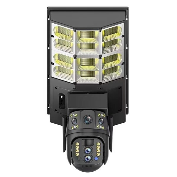 Street light 3-lens CCTV camera