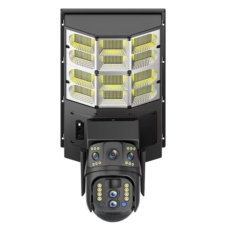 Street light 3-lens CCTV camera