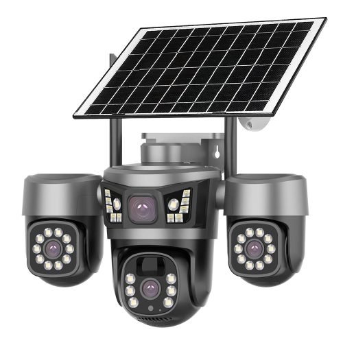 Outdoor 4G Solar PTZ Security Camera Front View