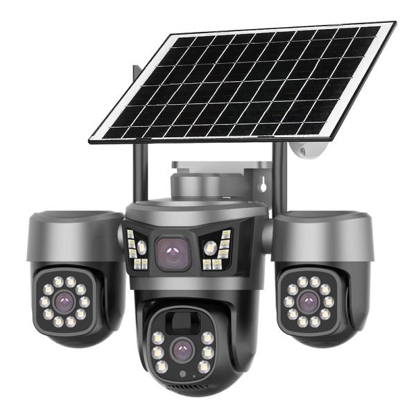 Outdoor 4G Solar PTZ Security Camera Front View