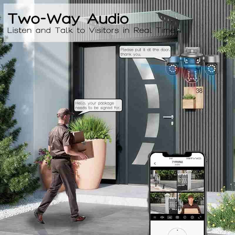 3-Gimbal 10X Zoom Security Camera