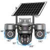 355 Degree 3 PTZ Solar CCTV Camera with Wide Angle Rotation
