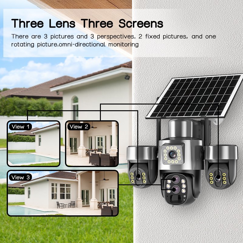 Multi-Lens Smart Solar Camera
