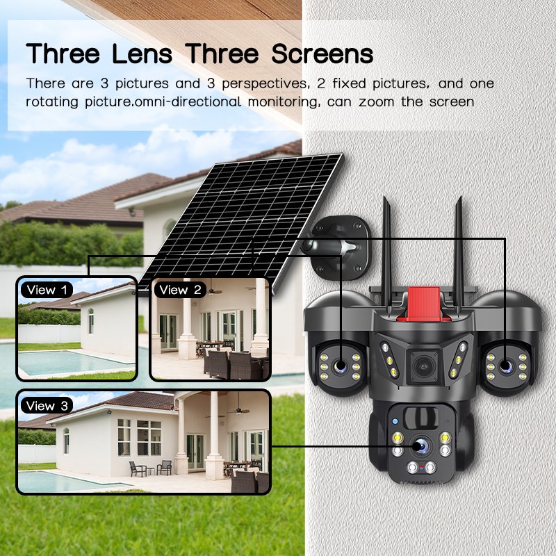 Triple Lens Solar Camera