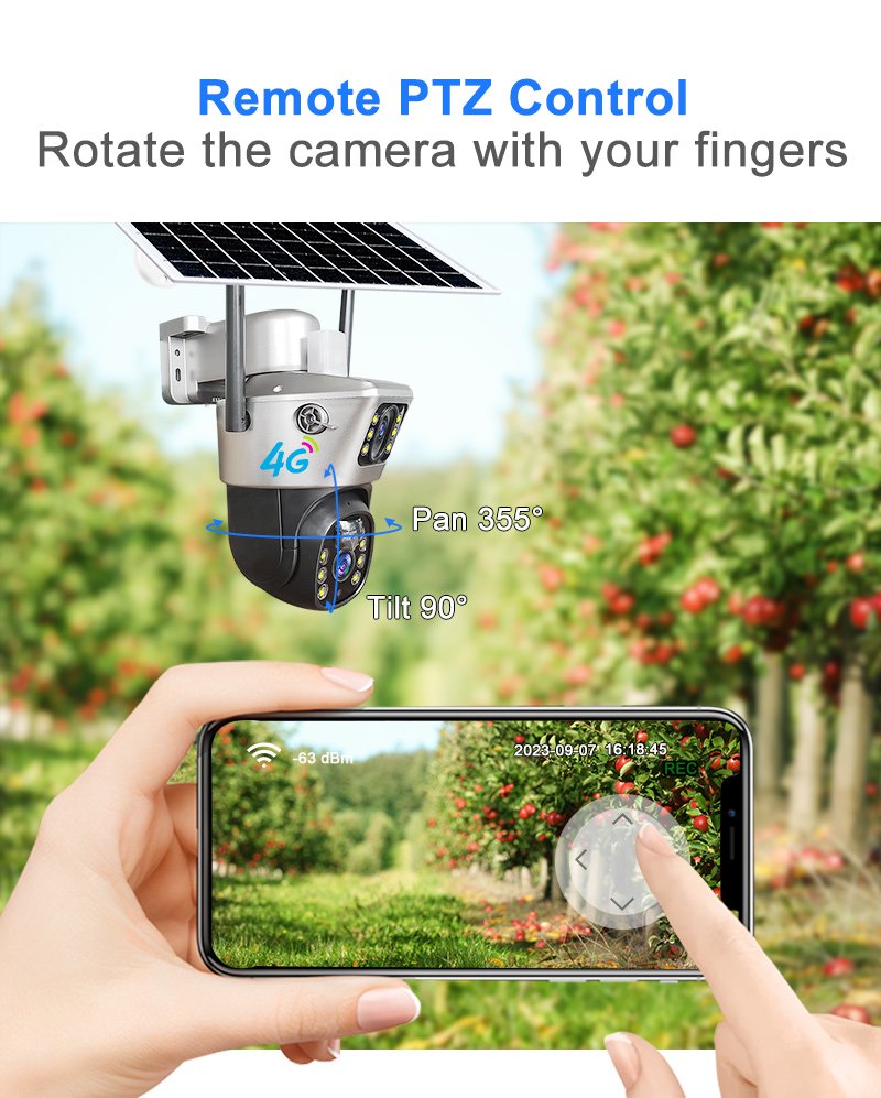Wire-Free Solar Powered CCTV Camera with Two-Way Audio