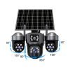Zero-electricity triple-lens solar security camera for farms