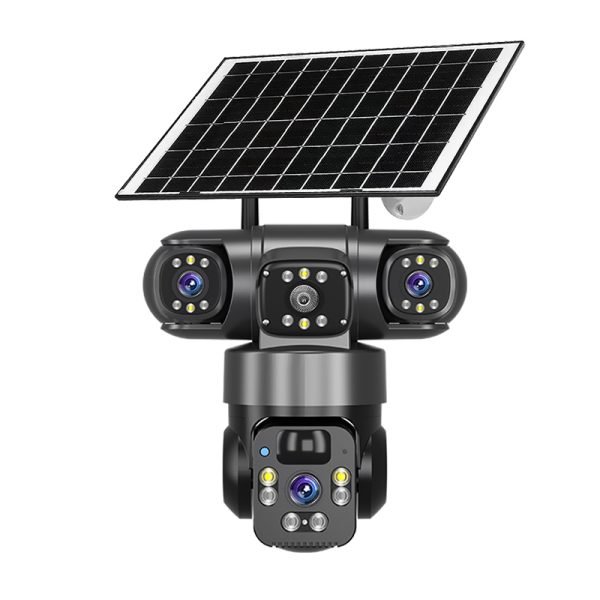 Solar 3-lens WiFi security camera