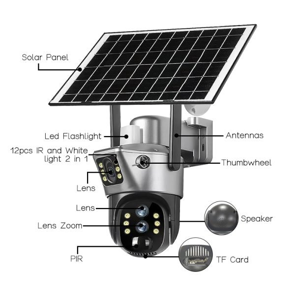 Wire-Free Solar Powered CCTV Camera with Two-Way Audio