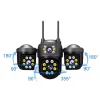 Triple Lens Outdoor Wireless CCTV Camera
