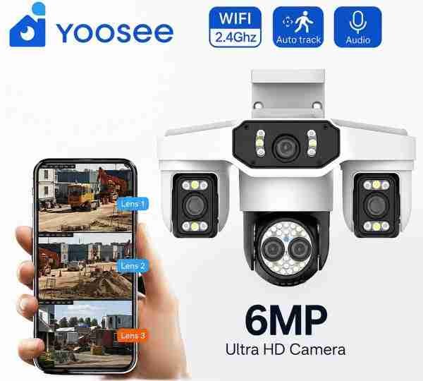 Yoosee 4 Lens 12X Zoom PTZ Outdoor Security Camera