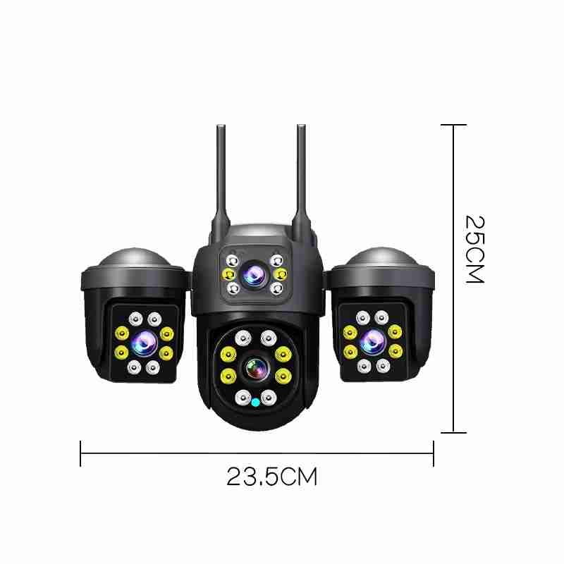Triple Lens PTZ WiFi Security Camera with AI Human Detection