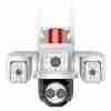 4 Lens PTZ 10x Security Camera